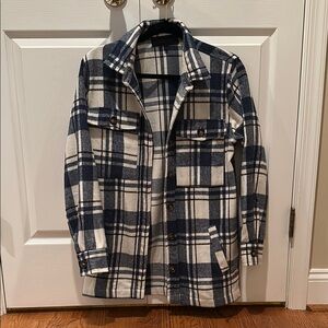 Kendall + Kylie oversized plaid flannel jacket